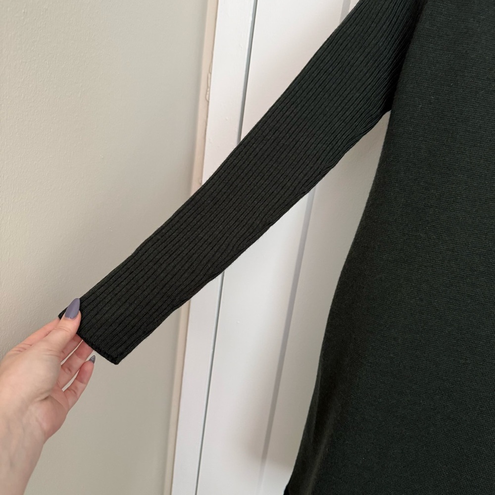 Ann Mashburn - Hadley Milano-Stitch Dress - Bottle Green Extra Fine Merino Wool - Picture 13 of 15